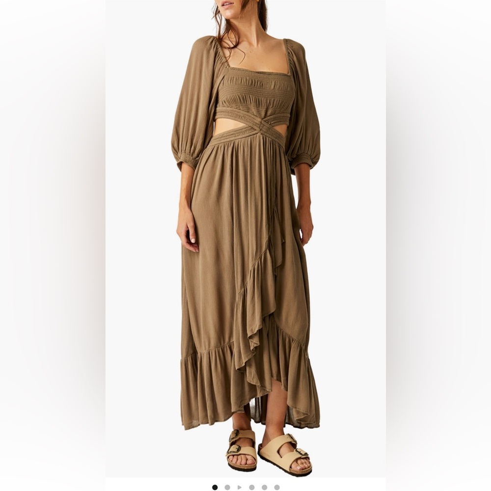 Free people cross my heart cutout maxi dress